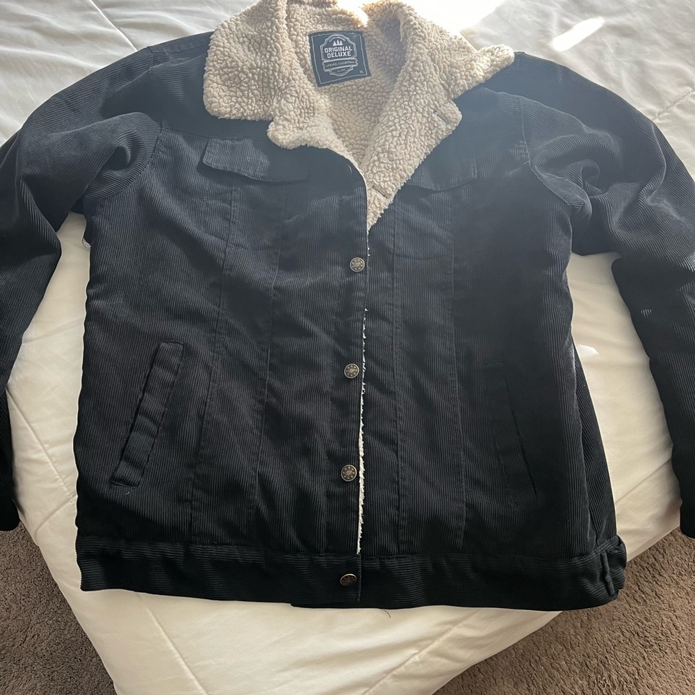 Original deluxe XL fur lined trucker jacket